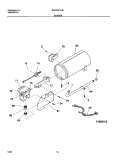 BURNER Diagram and Parts List for SGGR341AS1  Frigidaire Dryer