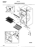 CABINET / CONTROLS / SHELVES Diagram and Parts List for MFU14F1EW1  Frigidaire Freezer