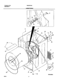 CABINET Diagram and Parts List for FGR231AS3  Frigidaire Dryer