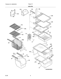 SHELVES Diagram and Parts List for FRS6LF7FS2  Frigidaire Refrigerator