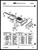 BROILER DRAWER PARTS Diagram and Parts List for 30-2237-23-03  Tappan Range