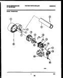 BLOWER AND DRIVE PARTS Diagram and Parts List for WDG547PBS0  Frigidaire Dryer