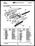 CONTROL PANEL Diagram and Parts List for 11-4969-00-02  Tappan Wall Oven