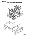 TOP / DRAWER Diagram and Parts List for FGF367BGDC  Frigidaire Range