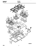 COOKTOP Diagram and Parts List for FGC6X9XEBD  Frigidaire Cooktop