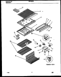 SHELVES AND SUPPORTS Diagram and Parts List for MRT18BRAW0  Frigidaire Refrigerator