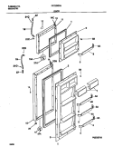 DOOR Diagram and Parts List for FRT22KR4JW1  Frigidaire Refrigerator