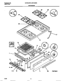TOP / DRAWER Diagram and Parts List for MGF324WBSD  Frigidaire Range