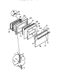DOOR Diagram and Parts List for KF350GDF1  Frigidaire Range
