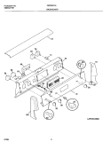 BACKGUARD Diagram and Parts List for FEFD67CHBB  Frigidaire Range