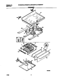 TOP / DRAWER Diagram and Parts List for FEF389WFCD  Frigidaire Range