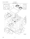 LOWER CABINET/TOP Diagram and Parts List for GLGH1642FS5  Frigidaire Washer Dryer Combo