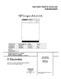 COVER Diagram and Parts List for FDB435RFS4  Frigidaire Dishwasher