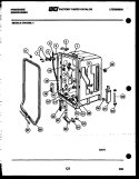 TUB AND FRAME PARTS Diagram and Parts List for DW1800LL-1  Frigidaire Dishwasher