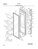 REFRIGERATOR DOOR Diagram and Parts List for GS23HSZBW0  Frigidaire Refrigerator