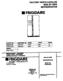 COVER Diagram and Parts List for FRS24AGGB1  Frigidaire Refrigerator