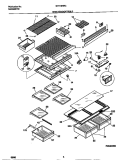 SHELVES / CONTROLS Diagram and Parts List for GRT18RRCW2  Gibson Refrigerator