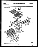 SHELVES AND SUPPORTS Diagram and Parts List for RT19F3WT3F  Gibson Refrigerator