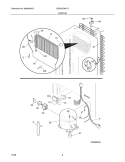 SYSTEM Diagram and Parts List for GDR22CWLF2  Frigidaire Refrigerator