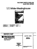COVER Diagram and Parts List for WDE336RES0  Frigidaire Dryer