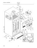 CABINET Diagram and Parts List for LGHT1837LP1  Frigidaire Refrigerator