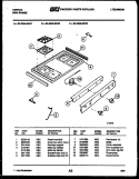 COOKTOP PARTS Diagram and Parts List for 30-2249-00-02  Tappan Range