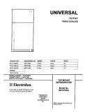 COVER Diagram and Parts List for BRT21R6AW3  Uni Refrigerator