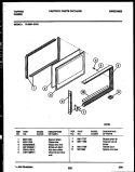 UPPER OVEN DOOR PARTS Diagram and Parts List for 72-3981-23-01  Tappan Range