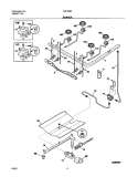 BURNER Diagram and Parts List for FGF326AUA  Frigidaire Range
