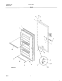 DOOR Diagram and Parts List for FFU14F3AW0  Frigidaire Freezer
