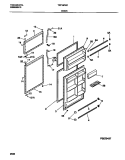 DOOR Diagram and Parts List for TRT18PNCW0  Tappan Refrigerator