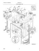 UPPER FRAME/TUB Diagram and Parts List for EIDW6405HT0  Electrolux Dishwasher