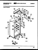 CABINET PARTS Diagram and Parts List for RT155MCV0  Frigidaire Refrigerator