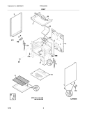 BODY Diagram and Parts List for FPF303CWB  Frigidaire Range