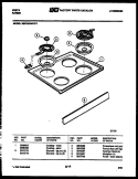 COOKTOP PARTS Diagram and Parts List for 30DEMBWDD1  Tappan Range