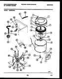 TUBS, WATER VALVE AND LID SWITCH Diagram and Parts List for SM230PXD3  Frigidaire Washer