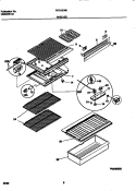 SHELVES Diagram and Parts List for FRT16CNHD0  Frigidaire Refrigerator