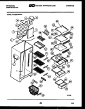 SHELVES AND SUPPORTS Diagram and Parts List for FPCE22VWFL2  Frigidaire Refrigerator