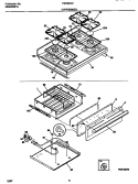 TOP / DRAWER Diagram and Parts List for TGF367CFTA  Tappan Range