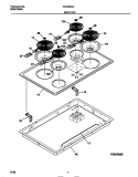 BODY / TOP Diagram and Parts List for FEC6X6XABD  Frigidaire Cooktop
