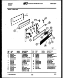 BACKGUARD Diagram and Parts List for 31-2239-00-05  Tappan Range