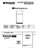 COVER Diagram and Parts List for WRT16JRCD2  Frigidaire Refrigerator