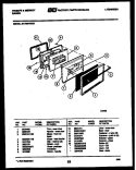 DOOR PARTS Diagram and Parts List for 30-7989-23-01  Tappan Range