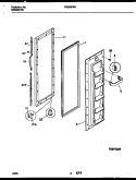 FREEZER DOOR PARTS Diagram and Parts List for FRS22PRBW0  Frigidaire Refrigerator