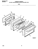 DOOR Diagram and Parts List for FEF369CGTA  Frigidaire Range