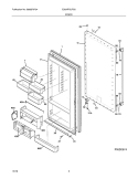 DOOR Diagram and Parts List for E32AR75JPS0  Electrolux Refrigerator