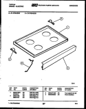 COOKTOP PARTS Diagram and Parts List for 31-2759-00-03  Tappan Range