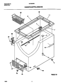 CABINET / CONTROL / SHELVES Diagram and Parts List for MFC09M6BW3  Frigidaire Freezer
