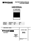 COVER Diagram and Parts List for MEF342BBWD  Frigidaire Range