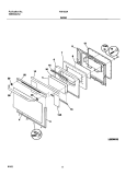 DOOR Diagram and Parts List for FEF352AUE  Frigidaire Range